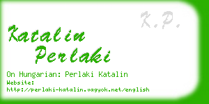 katalin perlaki business card